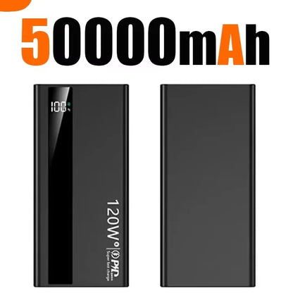 120W 200000mAh Power Bank High Capacity Super Fast Charging Power Bank Portable Battery Charger For Huawei iPhone Samsung Xiaomi