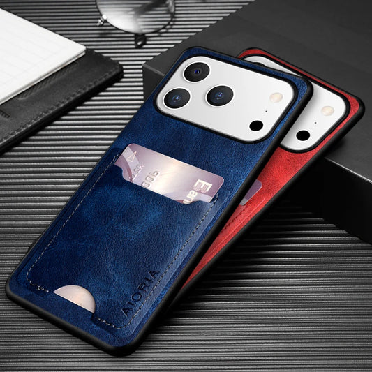 Case For IPhone 17 Pro Max coque Card Holder Wallet Back PU Leather phone cover funda for IPhone Air case capa