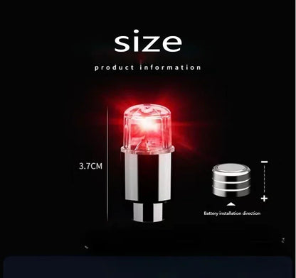 2/4/8Pcs Colorful LED Wheel Lights Car Tire Valve Caps Neon Light Universal Motorcycle Bicycle Valve Cover Auto Accessories