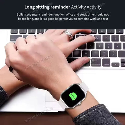 Smart Watch Men 2.01 Inch AMOLED Screen Waterproof Multiple Sport Mode Fitness HD Bluetooth Calls Smartwatch Men Women Bracelet
