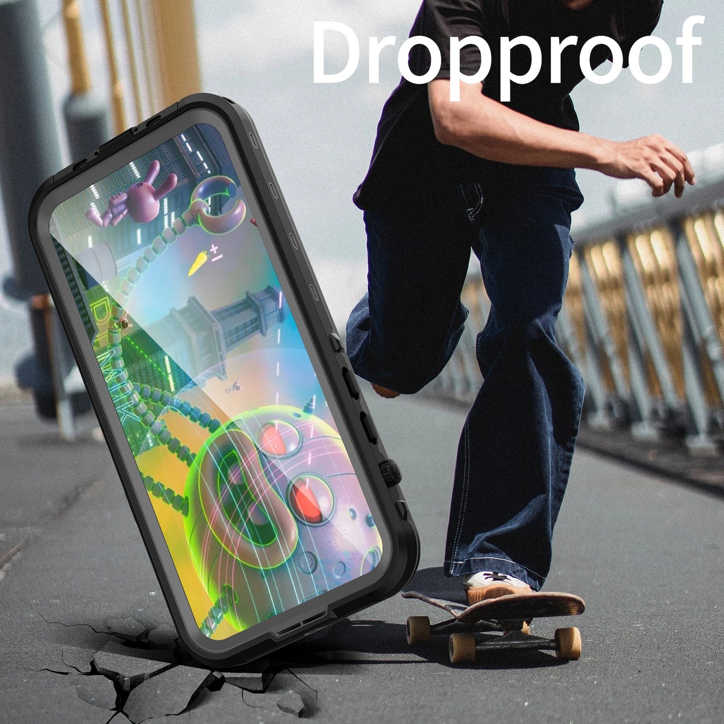 shellbox-hot sale magnetic shockproof dustproof IP68 professional waterproof phone case for iphone16promax/15/14/13