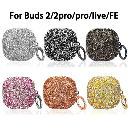 For Samsung Galaxy Buds 3 Live 2 Pro Case Luxury Bling Glitter Diamond Rhinestones For Galaxy Buds3Pro Buds2 Soft Earphone Cover