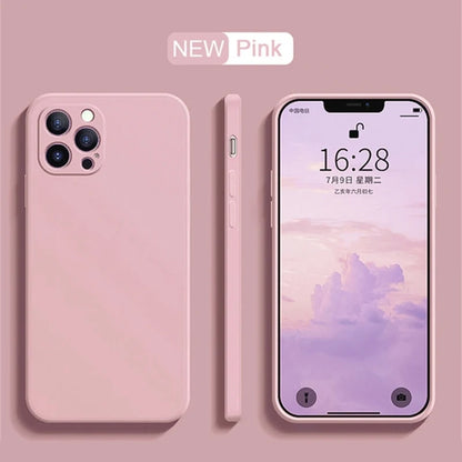 Full Protection case Dark Purple For iPhone 16 Liquid Silicone Phone Case 11 12 13 14 15 Pro Max Mini X XS XR 7 8 14 15 16 Plus