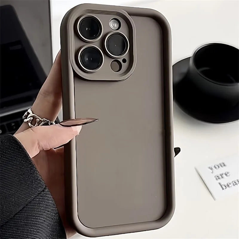 Candy Color Soft TPU Case For iPhone 16 14 15 Pro Plus 13 12 11 Pro Max 16e 8 XR X XS SE Shockproof Silicone Phone Cover Fundas