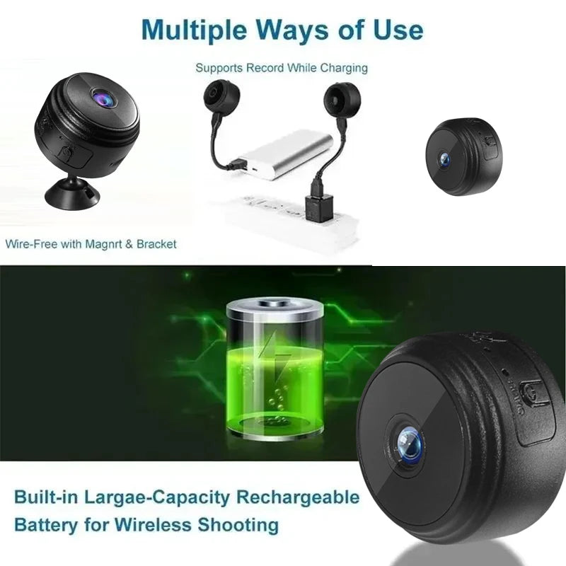 A9 WiFi Mini Camera Wireless Video Recorder Security Protection Camera Smart Home Monitoring Camera For Infants And Pets - covers4phones