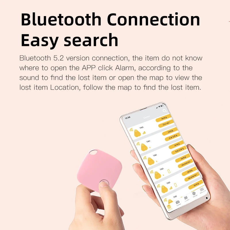 Mini Bluetooth 5.0 Tracker AntiLost Device Round Pet Kids Bag Wallet Tracking Smart Finder Locator - covers4phones