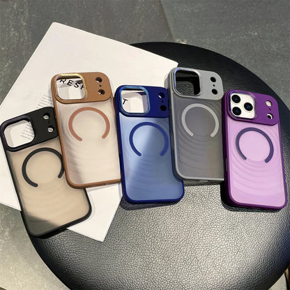 Wave Ripple Pattern for Magsafe Magnetic Phone Case for IPhone 17 Air 16 15 14 Plus 13 12 Pro MAX Translucent Protective Cover