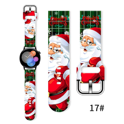 20mm Christmas 8 Strap for Samsung Galaxy Watch 7/6/5 40mm 44mm Band Replaceable Bracelet for Amazfit Balance 5Pro for Women