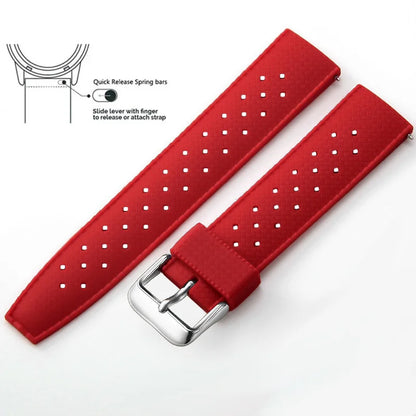 Tropical Silicone Watch Band Quick Release Watch Band 18mm 20mm 22mm Rubber Tropic Smart Watch Strap for Oris Seiko Citizen