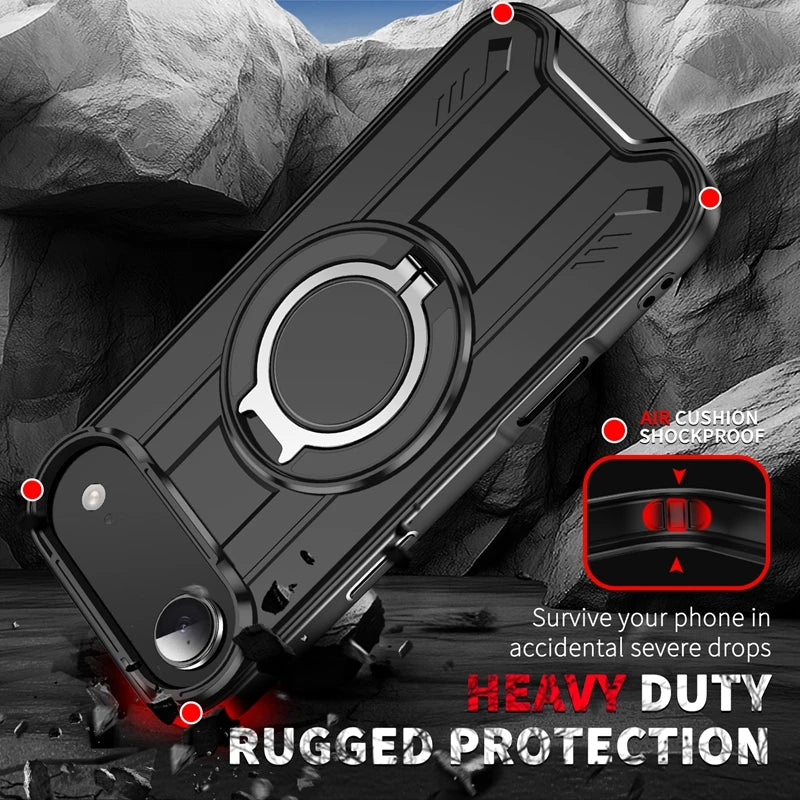 Magnetic Car Holder Ring Shockproof Armor Case For iphone 17 Pro Max 5G Camera Lens Protection Cover For iphone17 Air