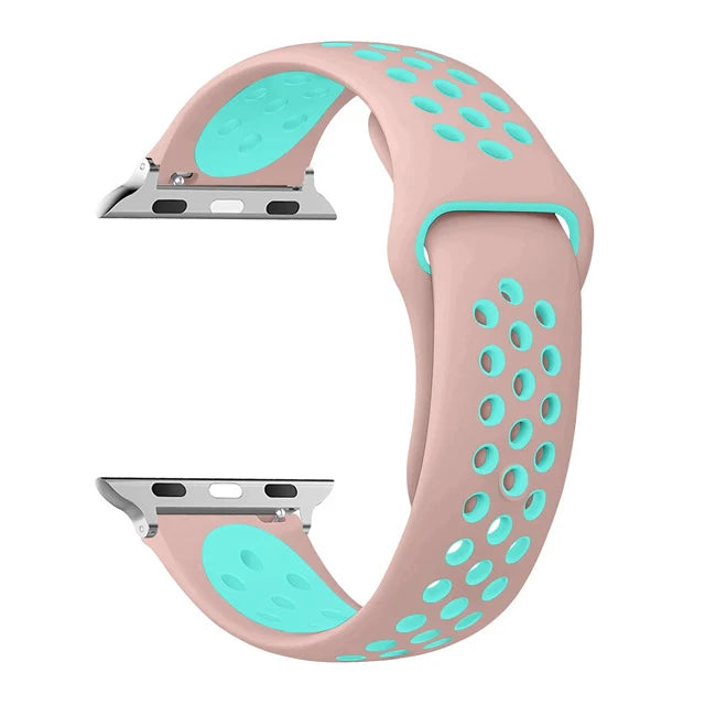 Silicone Watch Strap For Apple Ultra 2 49MM Sports Band For Iwatch Series 10 9 8 7 6 SE 46mm 45MM 41MM 44MM 42MM Breathable Band