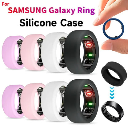 For Samsung Galaxy Ring Anti-Scratch Protective Soft Elastic Silicone Funda for Men Women Sleep Health Monitor Sports Smart Ring - covers4phones