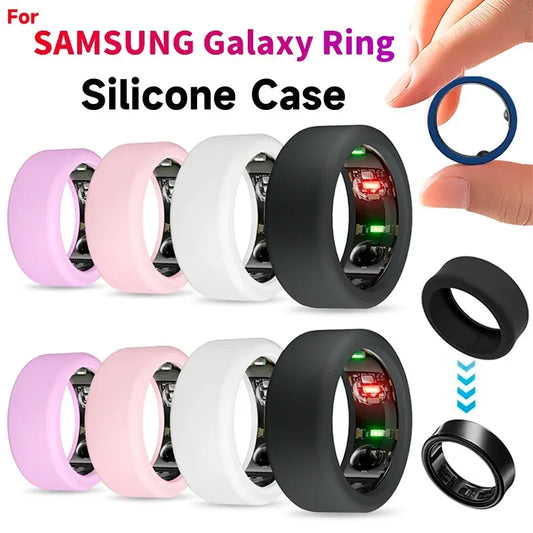 For Samsung Galaxy Ring Anti-Scratch Protective Soft Elastic Silicone Funda for Men Women Sleep Health Monitor Sports Smart Ring - covers4phones