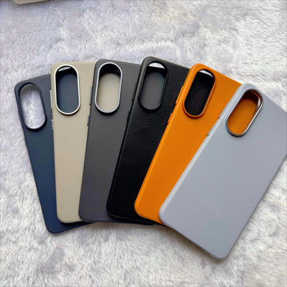S25 Edge Genuine Leather Phone Case For Samsung Galaxy S25 Edge 5G Metal Lens Bumper Protective Premium Business Hard Cover
