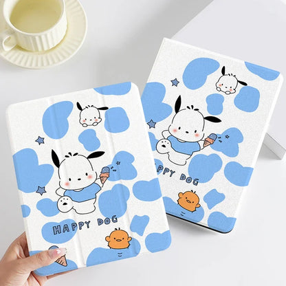 For Ipad 10th Generations Cartoon Pochacco Case 9th 8th 7th 10.2in Kawaii Silicone Soft Case Pro 11in Air4 5 Mini6 Tablet Case