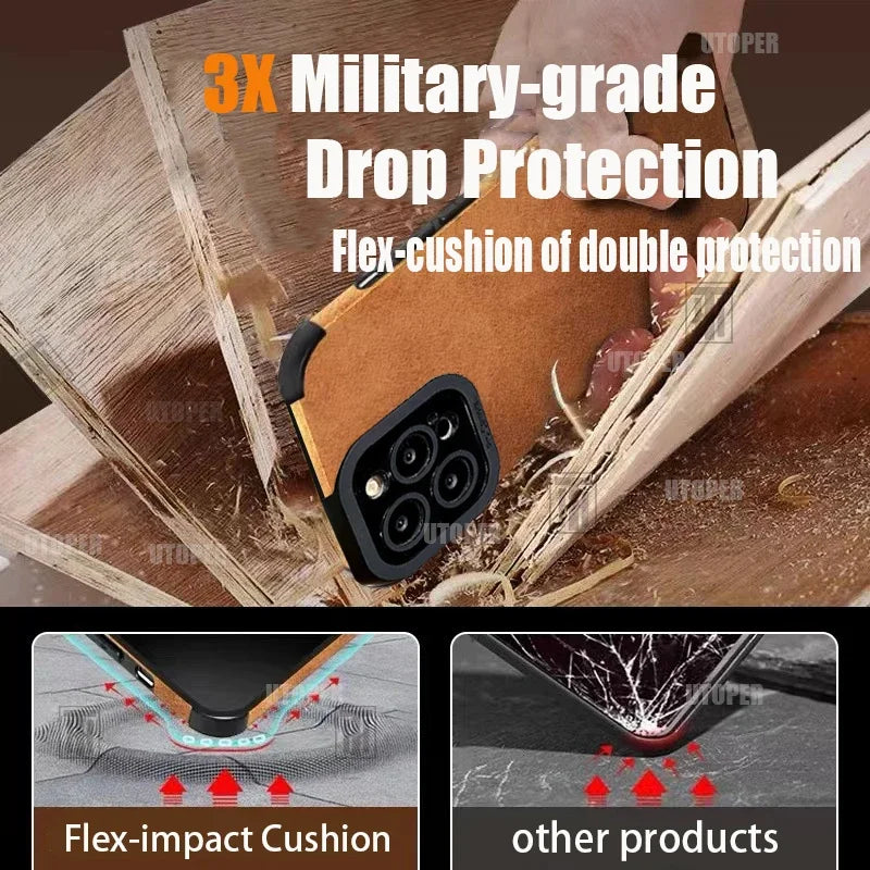 Advanced Business Suede Anti-slip Phone Case For iPhone 16 15 14 13 12 11 Pro Max 16 Plus Lens Full Protection Shockproof Cover