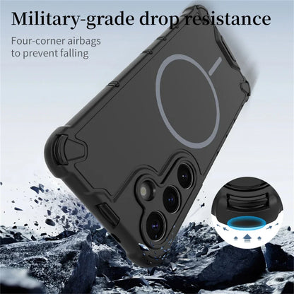 Anti-slip Bumper Armor Magnetic Phone Case For Samsung S24 S25 S26 Plus S23 Ultra A56 A55 A54 A35 A34 A25 A15 For Magsafe Cover