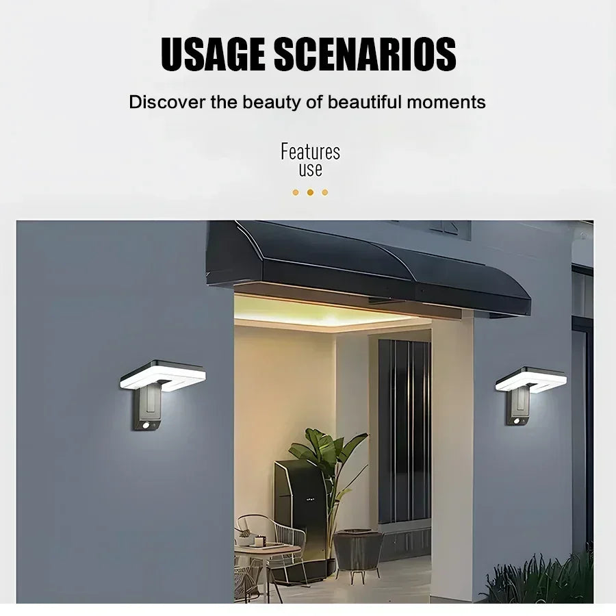Foldable LED 120° Solar Light Outdoor Wall Lamp Waterproof Spotlights Lamp Motion Sensor Solar 3 Modes Street Light Garden Decor