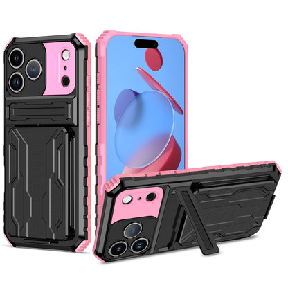 For Apple iPhone 17 Pro Max Case Shockproof Armor Phone Protect Cases For iPhone 17 Pro 17Air 17 Case With Card Slot Stand Cover
