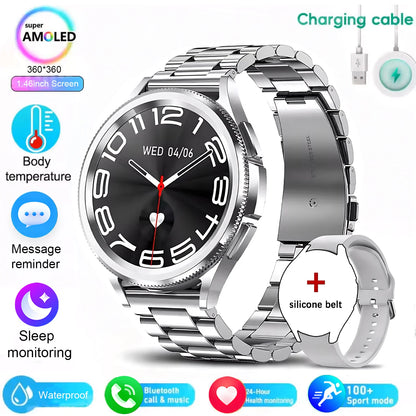 For android And iOS Watch 6 Classic Smart Watch Women Men Sports Fitness Health Waterproof Bluetooth Call Smartwatch 2025 New