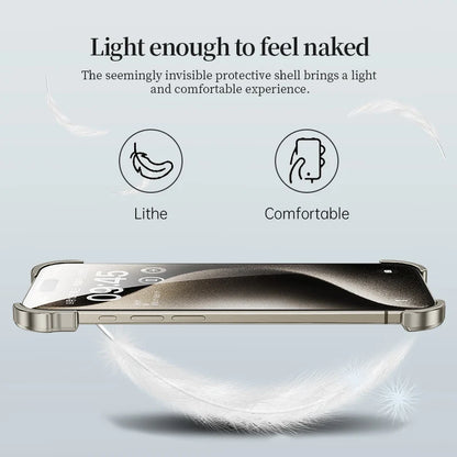 Luxury Alien Titanium Alloy Bumper Phone Case For iPhone 15 13 12 14 Pro Max 15Plus Metal Lens Film Protection Corner Pads Cover