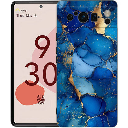 Marble Phone Case For Google pixel 9 8 7 6 Pro 8A 6A 7A 5G Silicone Shockproof Black Cover Fundas