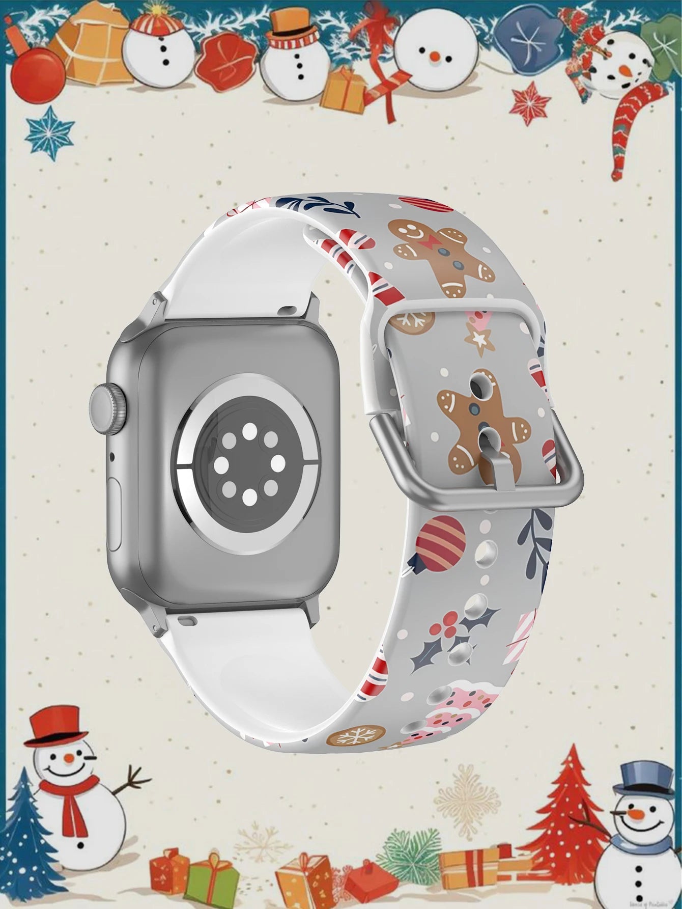 Kawaii Pink Christmas Tree For Apple Watch Band 45mm 44mm 40mm 41 42-38mm Bracelet iwatch Series 8 7 se 3-6 9 10 11 Ultra 2 49mm