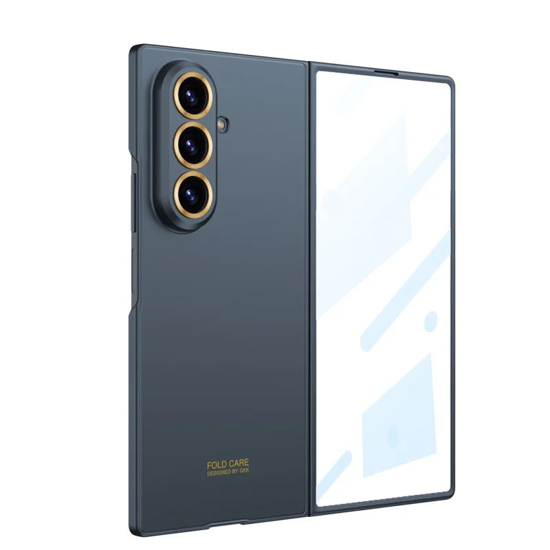 Luxury Fashionable Ultra-thin Phone Case For Samsung Galaxy Z Fold 7 5G With Screen Glass Protect Film Matte Protector Cover