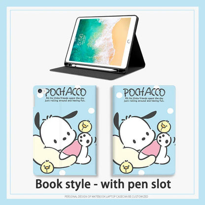 Sanrio Pochacco Silicone Case For iPad Pro 11 10.5 Air 5 4 10.9 10.2 8th 7th Generation for iPad Mini 5 4 7.9 Funda Smart Cover