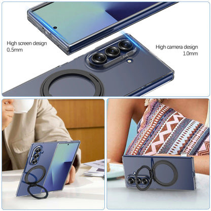 For Samsung Galaxy Z Fold 7 6 Case Protective Clear Magsafe Holder Anti-Scrach Back Cover