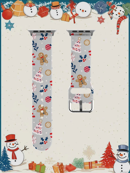 Kawaii Pink Christmas Tree For Apple Watch Band 45mm 44mm 40mm 41 42-38mm Bracelet iwatch Series 8 7 se 3-6 9 10 11 Ultra 2 49mm