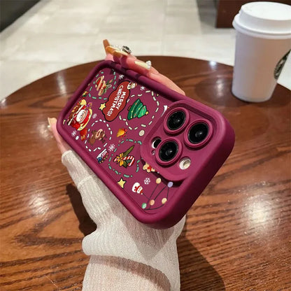 Case For Google Pixel 9 8 7 8A 7A Pro XL 9Pro 7Pro 8Pro 9ProXL Silicone Ins Cartoon Christmas New Year Gift New Design Hot Cover