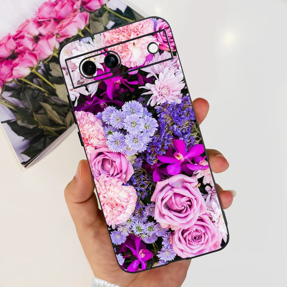 For Google Pixel 8A Case Stylish Painted Cover Soft TPU Shockproof Phone Case For Google Pixel 8 Pro Pixel8A Fundas Coque Bumper
