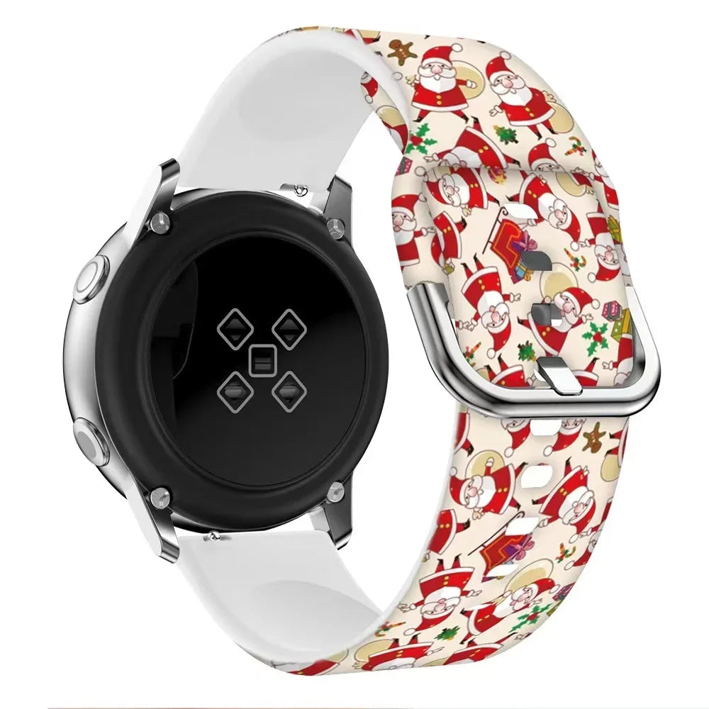 22mm 20mm Christmas Silicone Strap for Huawei Watch GT5 Pro/GT5 4 3 2e 46mm Fashion Bracelet Belt for Huawei Watch 3 4 Pro Band