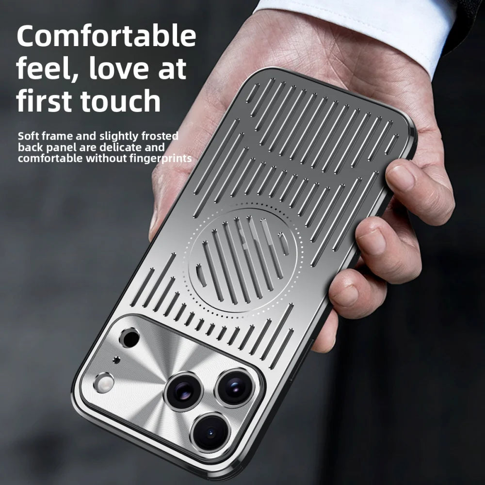 For Apple iphone 17 Pro Max Case Hard Magnetic Heat dissipation Back Cover Protective Case For iphone 17 16 15 14 13 12 Pro Max