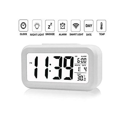 LED Digital Alarm Clock Backlight Snooze Data Time Calendar Desktop Multifunction Electronic Backlight Table Clock - covers4phones