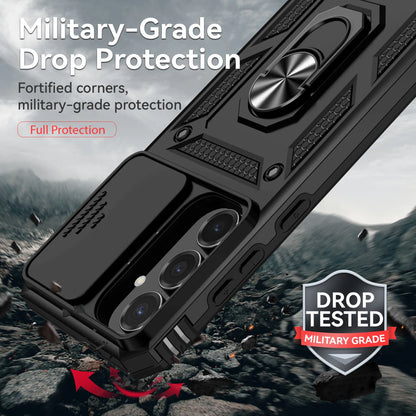 Armor Case For Samsung Galaxy S25 FE S25Edge A17 A07 A56 A26 A36 A16 A06 S25FE Coque Ring Holder Shockproof Lens Protect Cover