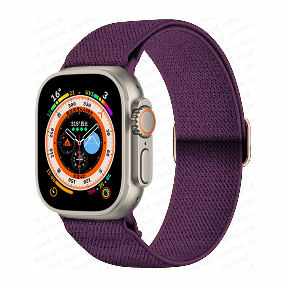 Scrunchie Strap for Apple watch band 45mm 44mm 40mm 41mm 42mm 46mm 49mm Elastic Nylon bracelet iWatch 11 10 9 8 7 6 se Ultra 3/2