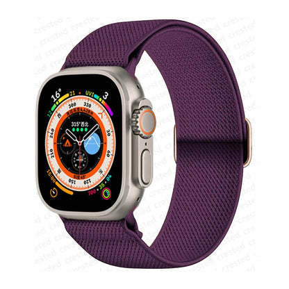 Scrunchie Strap for Apple watch band 45mm 44mm 40mm 41mm 42mm 46mm 49mm Elastic Nylon bracelet iWatch 11 10 9 8 7 6 se Ultra 3/2