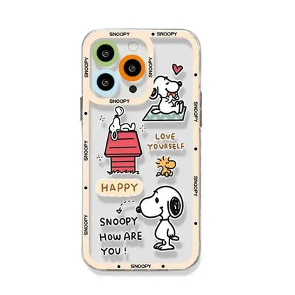 Disney Snoopy Case For iPhone 16 15 14 Plus 13 12 11 Pro Max Mini X XS XR cover Cartoon Cute