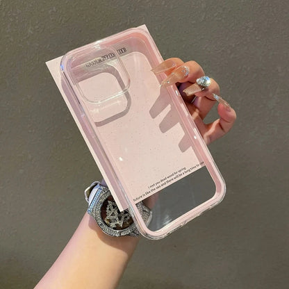 Luxury Transparent Candy Phone Case For iPhone 11 12 13 14 15 16 17 Pro Max Plus Air Clear Shockproof Bumper Back Cases Cover