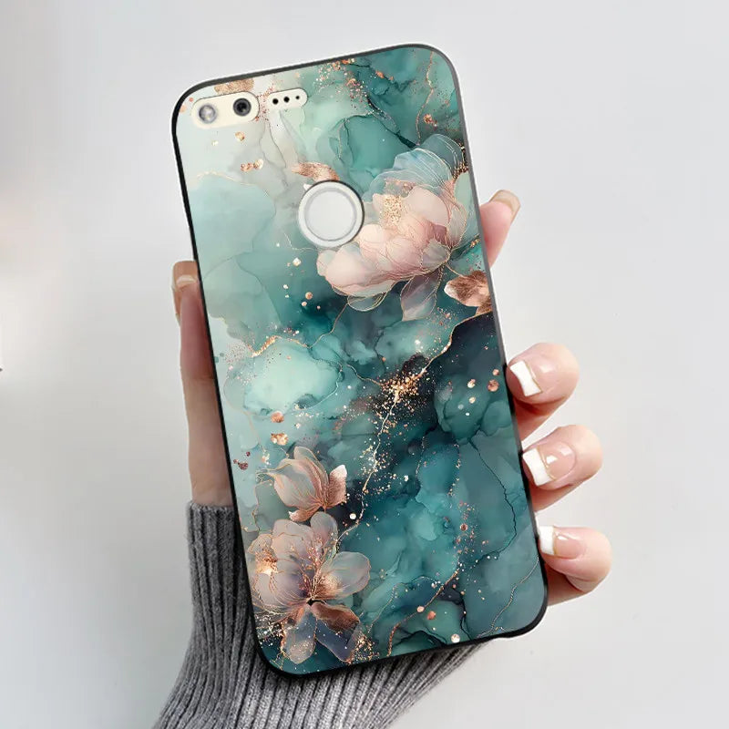 Case For Google Pixel 1 Soft Silicone Black Case For Google Pixel 1XL Elegant Style New Design Pattern Koi Dragon King Casing