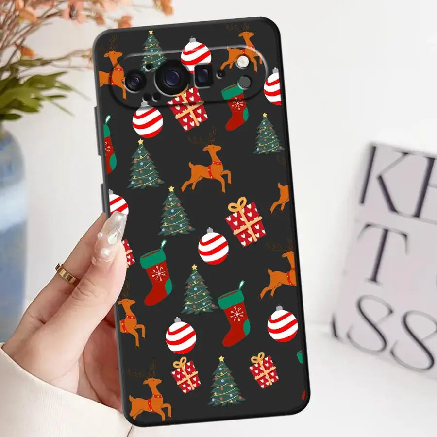 Creative Christmas Element Fashion Case for Google Pixel 9a 6a 7a 6 7 8 Pro 10 9 Pro XL 8a Soft Cover