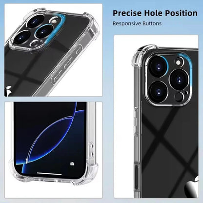 Transparent Silicone Soft Shockproof Case For iPhone 11 12 13 14 Pro Max 15 16 17 Plus 16e 17 AIR 12 Mini I17 i 17 5G Back Cover