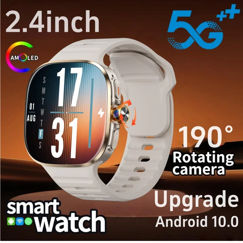 M99 Smartwatch 5G With 2.4inch Amoled Screen 900W Rotating Camera WIFI GPS Position Compass NFC Bluetooth Smart Watch Men Women