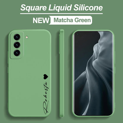S24 S23 Ultra 5g Case Personalised Customized Name Liquid Silicone Cover For Samsung Galaxy S24 S23 S22 S21 Ultra Plus S20FE - covers4phones