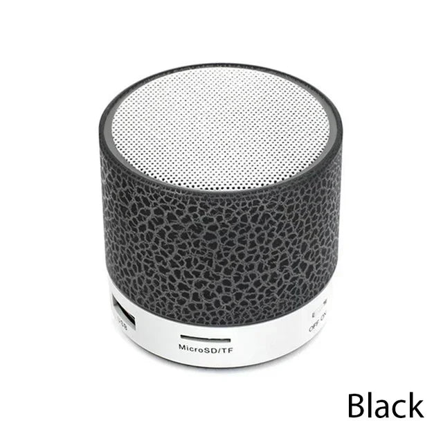 Mini Bluetooth Speaker Wireless Loudspeaker with LED Light - USB SD Card AUX Subwoofer Portable Sound Column for PC Mobile Phone