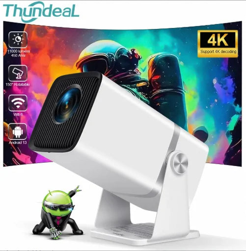 ThundeaL 4K Full HD Projector FHD TD80W Android WiFi 3D Home Theater TD80 Portable Beam Projector Meeting Video Movie PK HY320