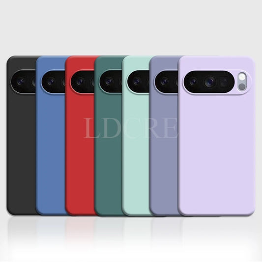 Liquid Silicone Plain Cover For Google Pixel 10 Pro Case Pixel 10 Pro Cover TPU Rubber Phone Protect Case Pixel 10 Pro X6 Cover
