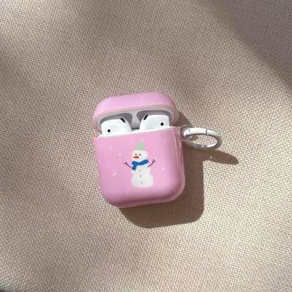 Cute snowman imd earphone case wireless bluetooth charging box for apple airpods 3 1 pro 2nd 2 4 merry Christmas happy cover